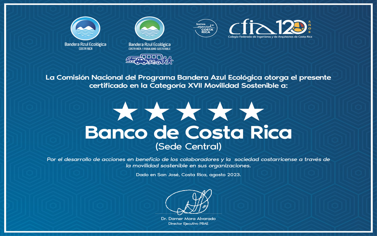 Logramos mantener el galardón de Bandera Azul Ecológica en la categoría Movilidad Sostenible